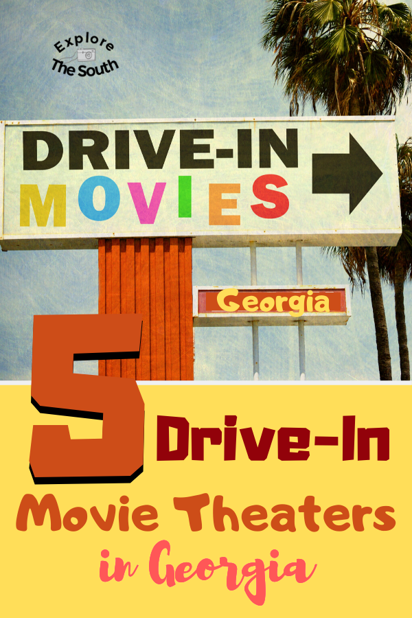 5 Drive-In Movie Theaters in Georgia. Enjoy a blast from the past modern style. Go to the drive-in movies and enjoy the experience of an outdoor movie on the big screen #driveinmovies #exploregeorgia