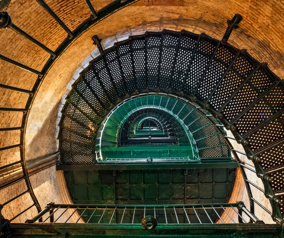 Inside Currituck Beach Lighthouse